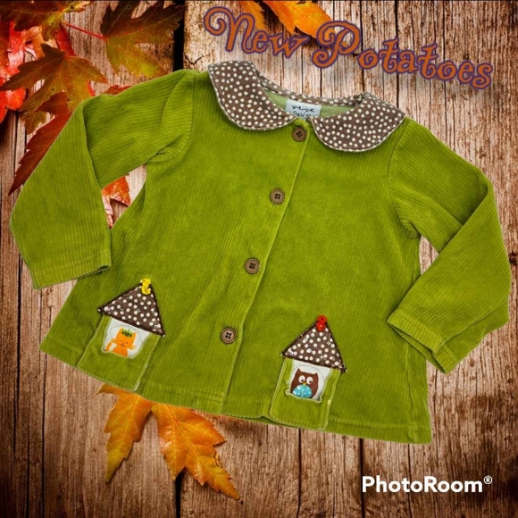 new potatoes Other - Vintage new potatoes fall corduroy swing top owl cat girls 3t 90's y2k autumn